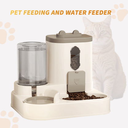 Fully Automatic 2in1 Cat Food Dispenser - Integrated Water And Food Feeding System - Cute Water Dispenser